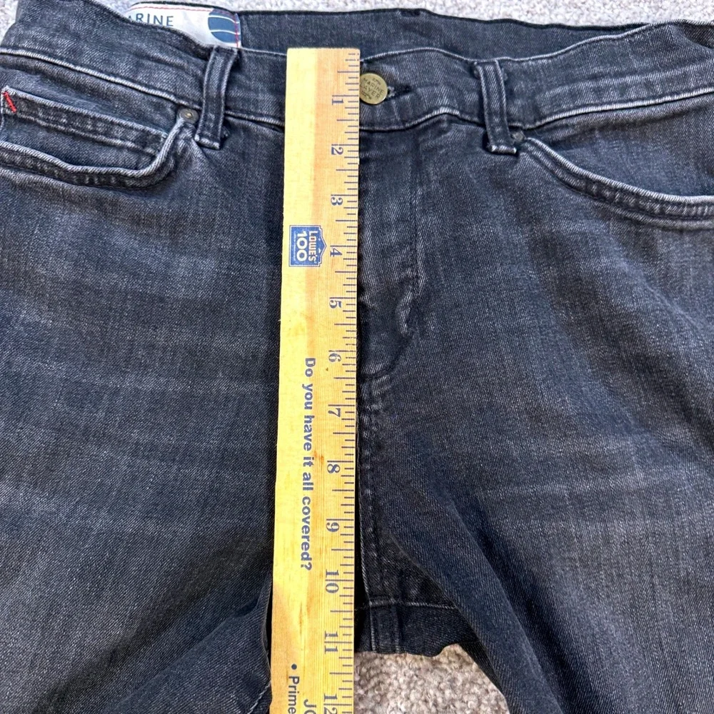 Marine Layer Jeans Mens 32x32 Black Straight Leg Denim Casual Classic Essential